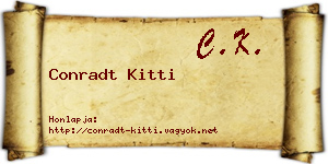 Conradt Kitti névjegykártya